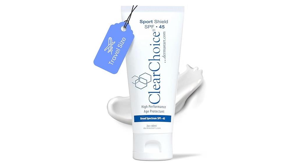 travel sized spf 45 sunscreen