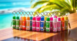 travel spf keychain bottles