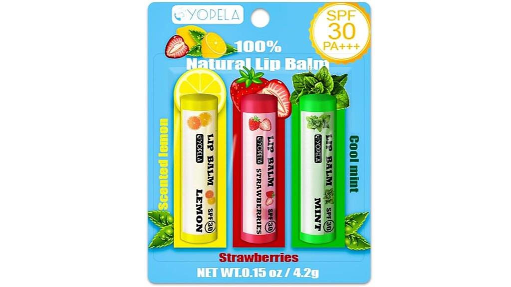 triple pack spf lip balm