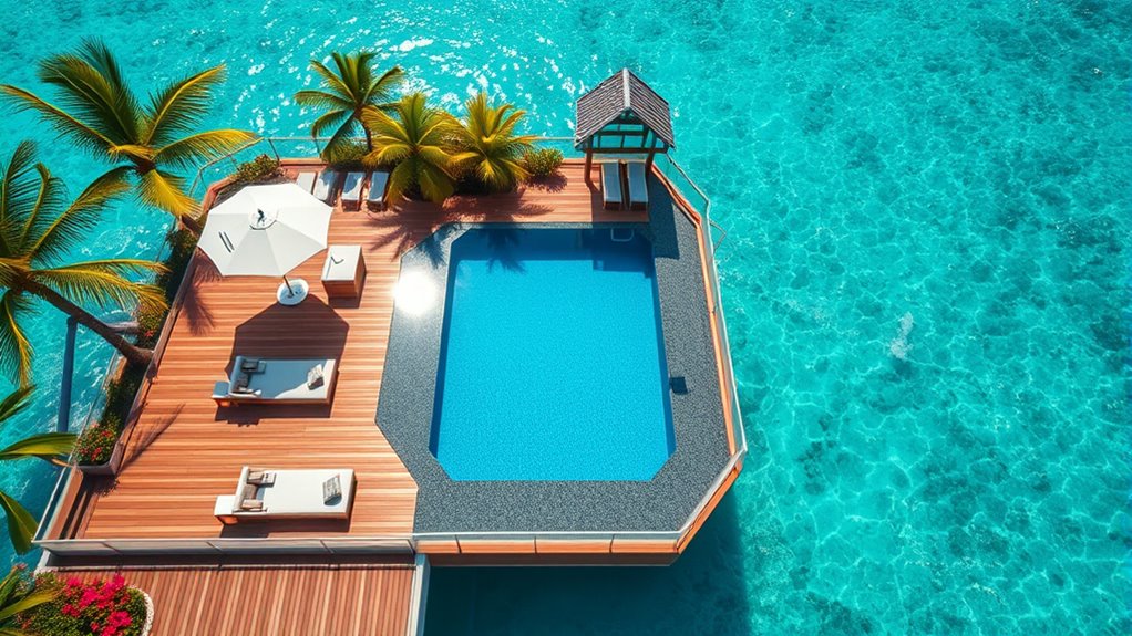 tropical pool privacy design