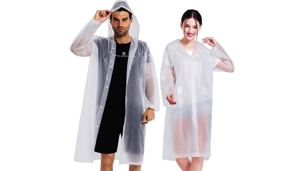 two reusable rain ponchos
