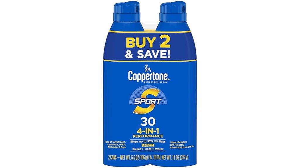 two spf 30 sprays