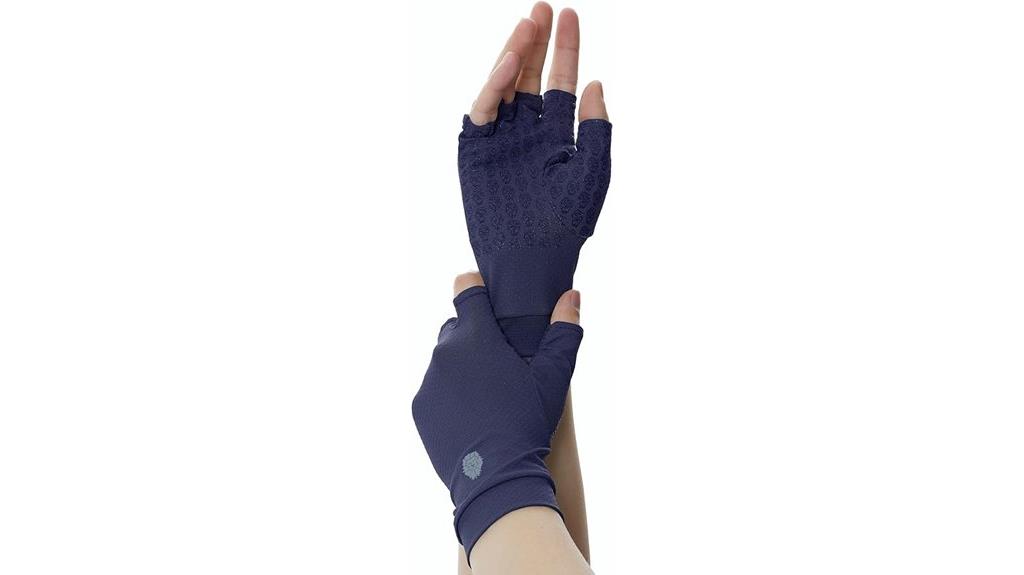 unisex spf fingerless gloves