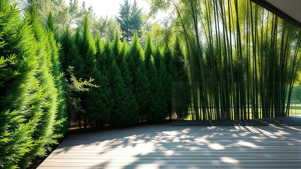 vegetation enhances natural privacy