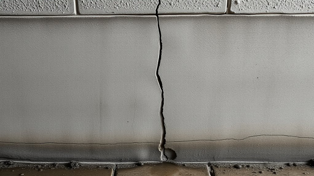 watch for cracks and shifts