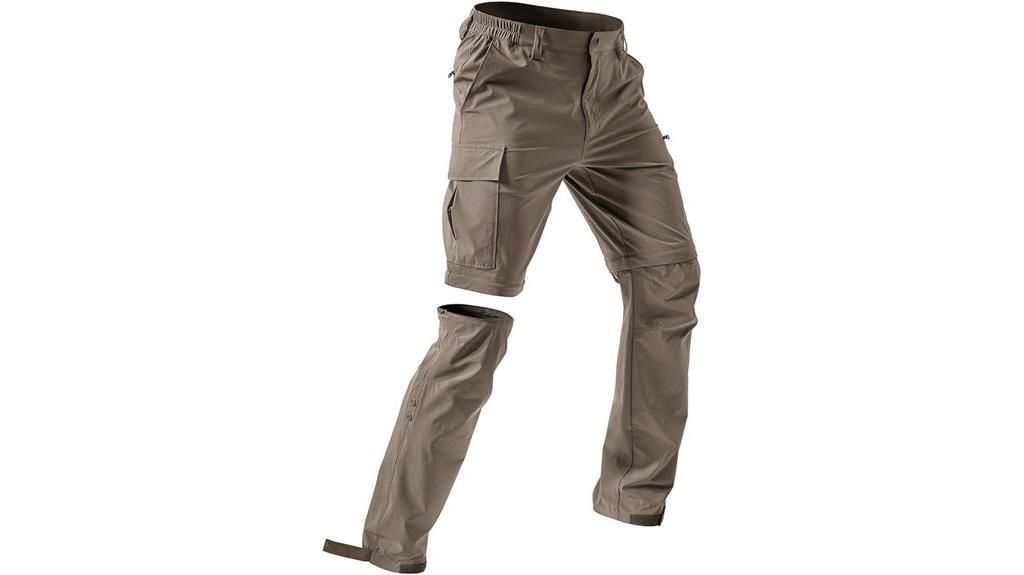 water resistant zip hiking pants