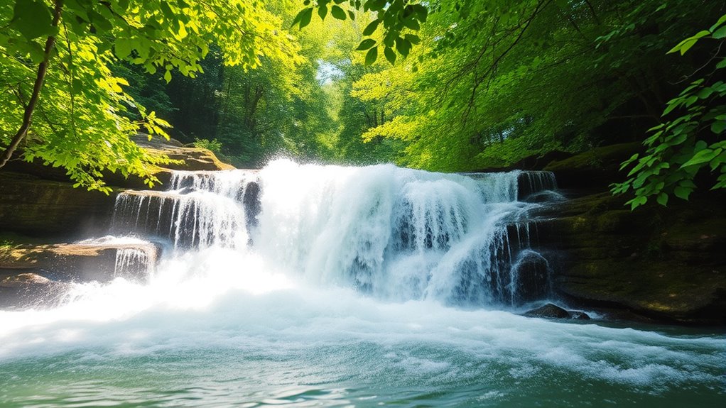 waterfall noise enhances daily relaxation
