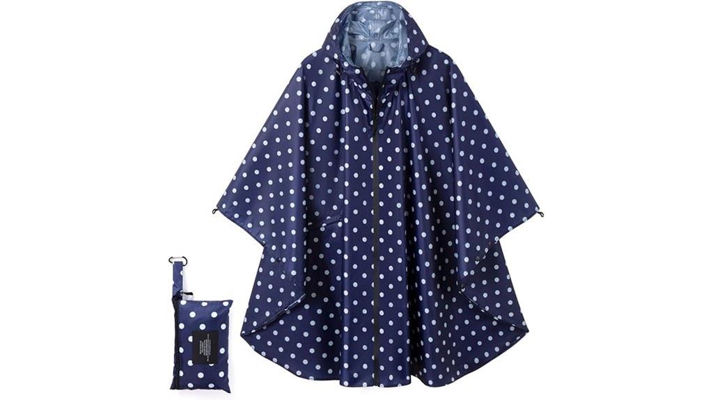 waterproof hooded rain poncho