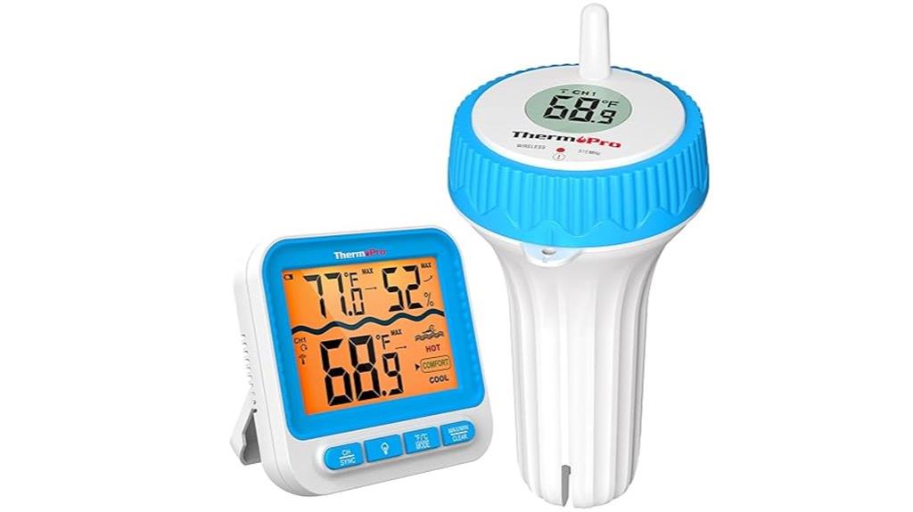 waterproof wireless pool thermometer