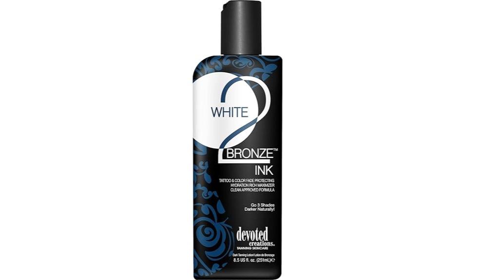 white bronze ink lotion
