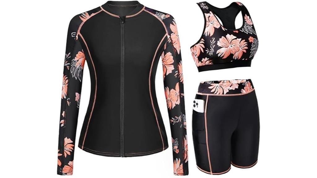 women s daci rash guard set