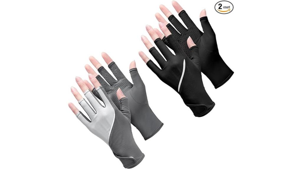 women s uv fingerless gloves