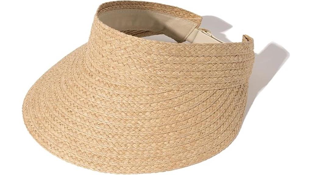 women s wide brim straw visors