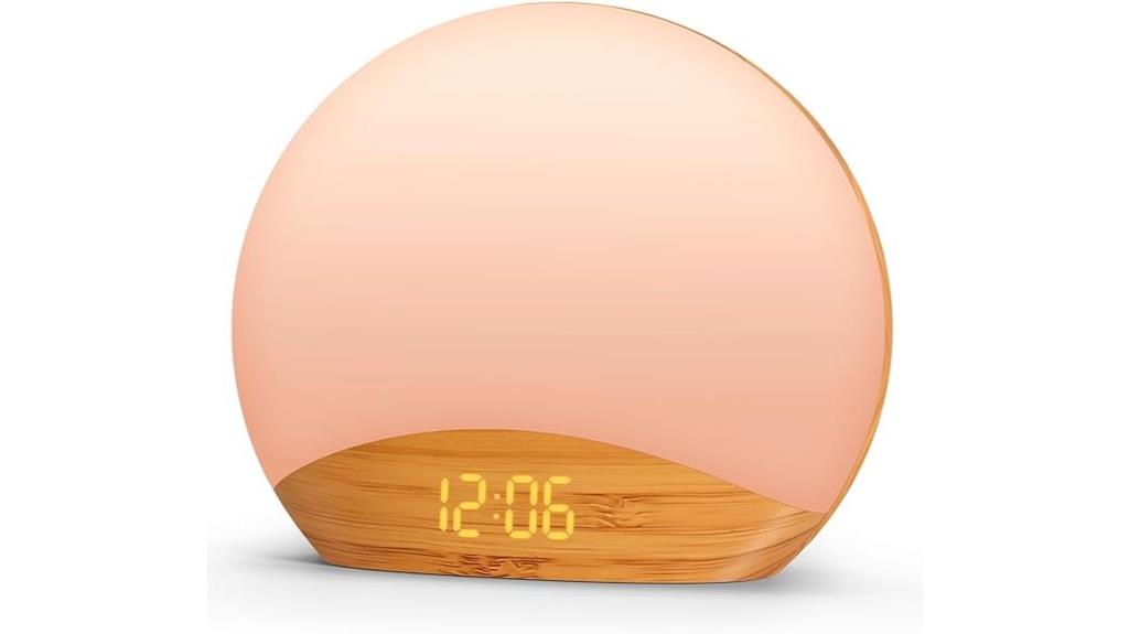 wood grain sunrise alarm