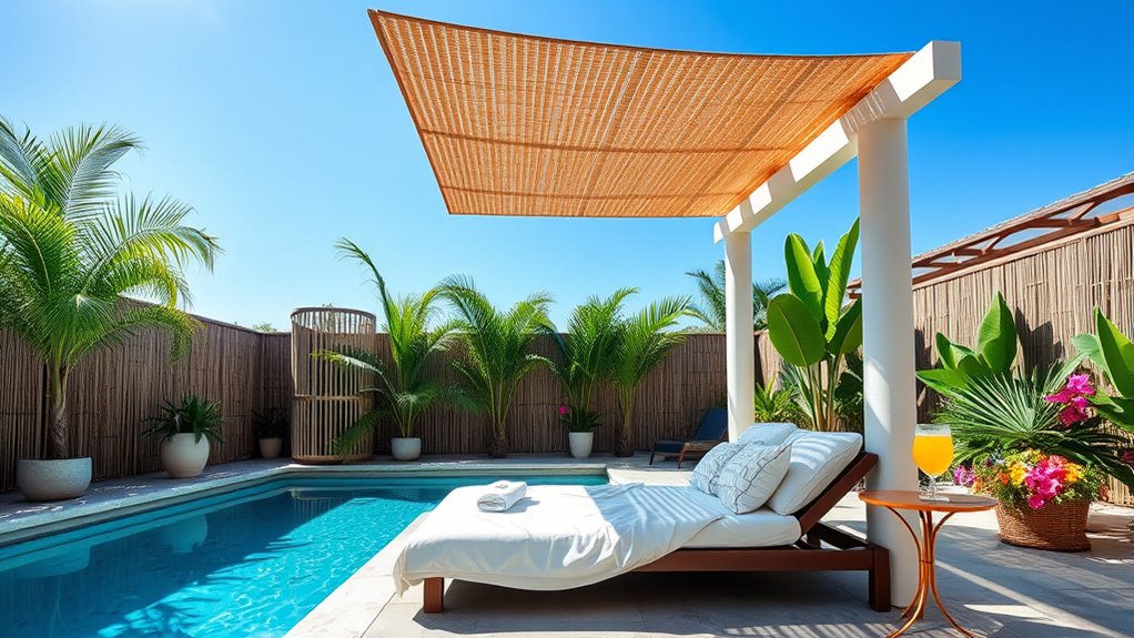 elegant poolside shade solutions