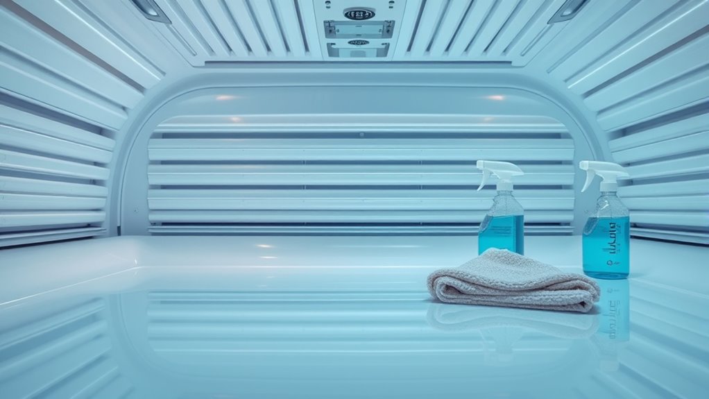 ensure tanning bed sanitation
