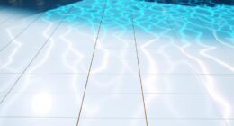 poolside uv tile reflection