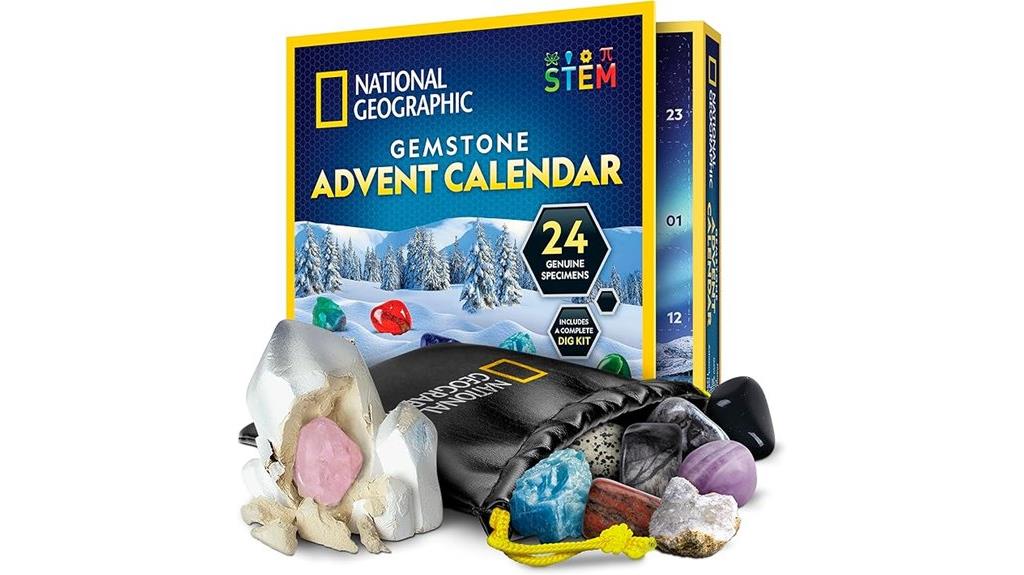 gemstone advent calendar display