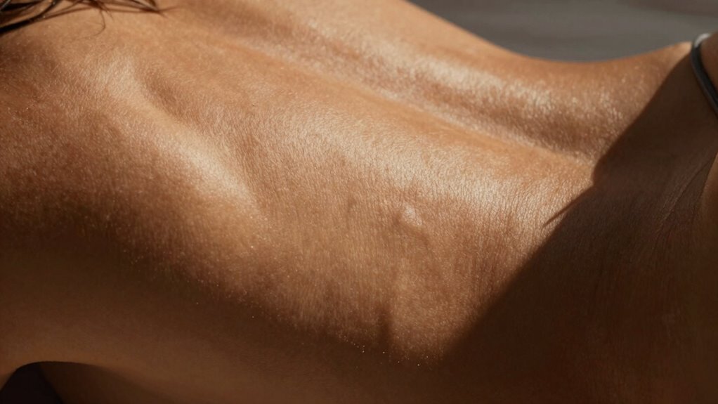 lighting enhances tan appearance