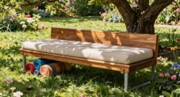 outdoor blanket storage benches