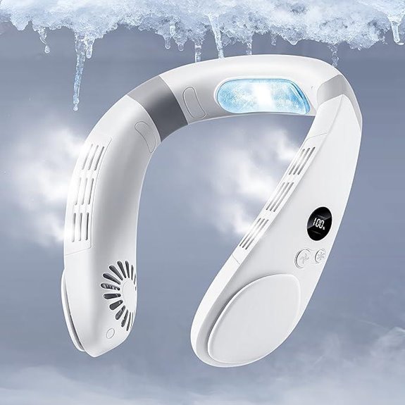 portable rechargeable neck fan