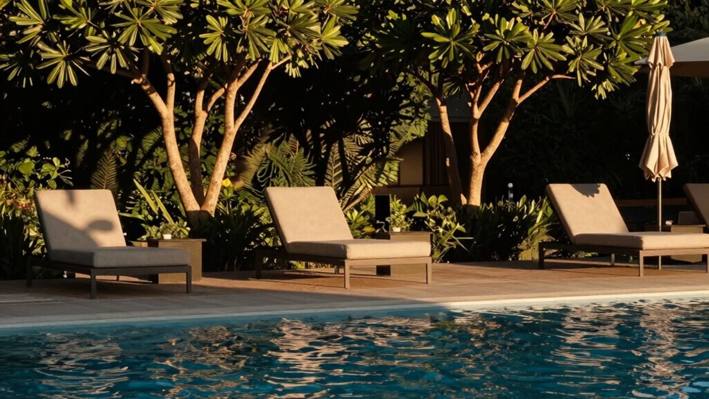strategic pool furniture placement