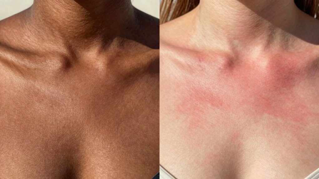 sun exposure affects skin pigmentation