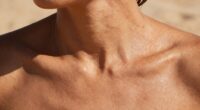 tanned skin in dryness