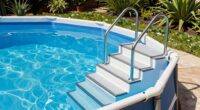 top above ground pool stairs