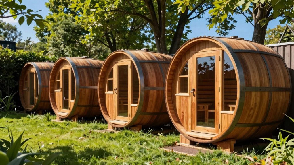 top backyard barrel saunas
