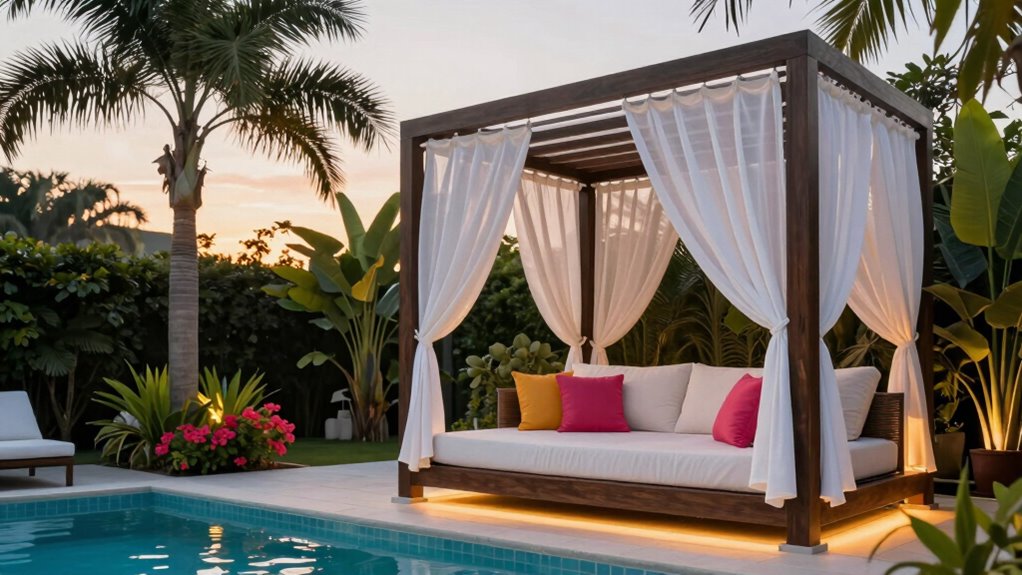 top backyard pool cabanas