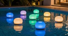 top floating pool lighting