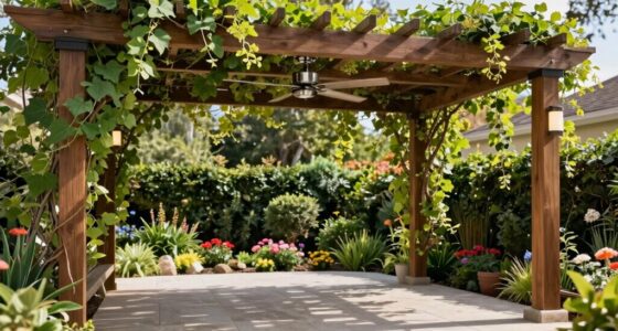 top pergola ceiling fans