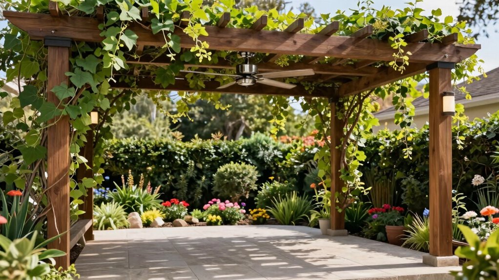top pergola ceiling fans