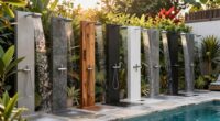 top pool area showers