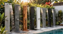 top pool area showers