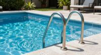 top pool step handrails