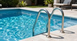 top pool step handrails