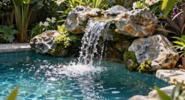 top pool waterfall fountains