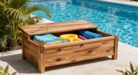 top poolside storage benches