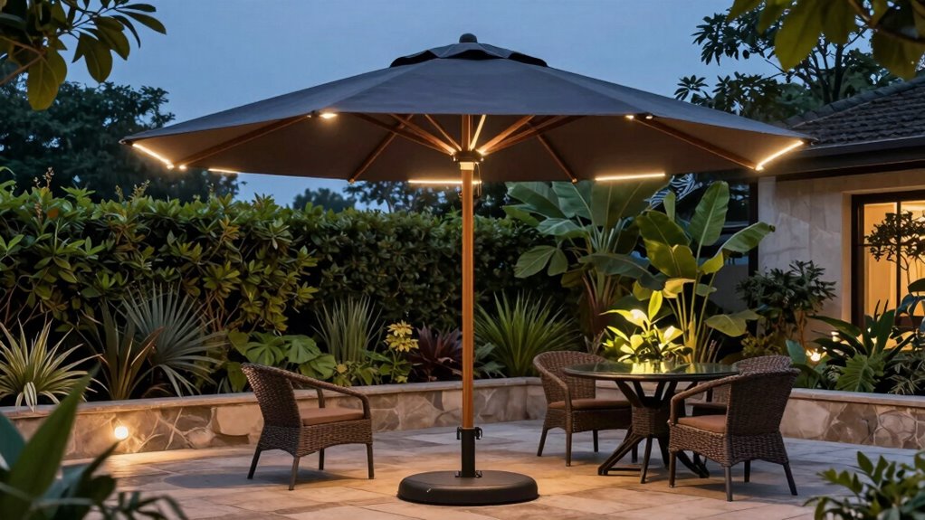 top solar powered patio umbrellas