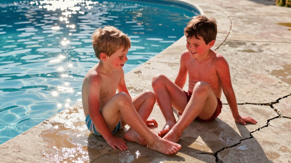 water and concrete heat