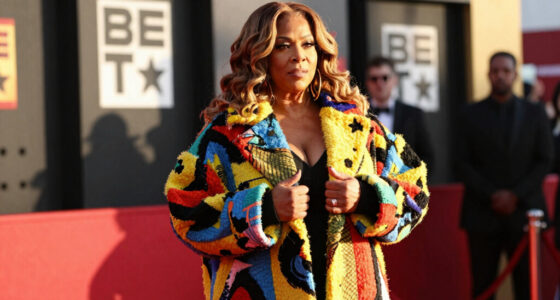 Queen Latifah Bundles Up in a Bold, Oversized Coat on the 2026 BET Awards Red Carpet